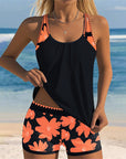 Jumila U-Neck Sleeveless Printed Tankini