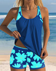 Jumila U-Neck Sleeveless Printed Tankini