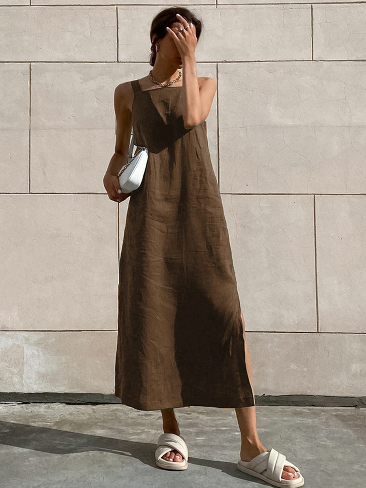 V-Back Flared Jumpsuit Black