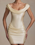 Melissa Off-Shoulder Draped Mini Dress