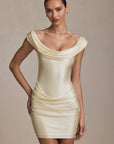 Melissa Off-Shoulder Draped Mini Dress