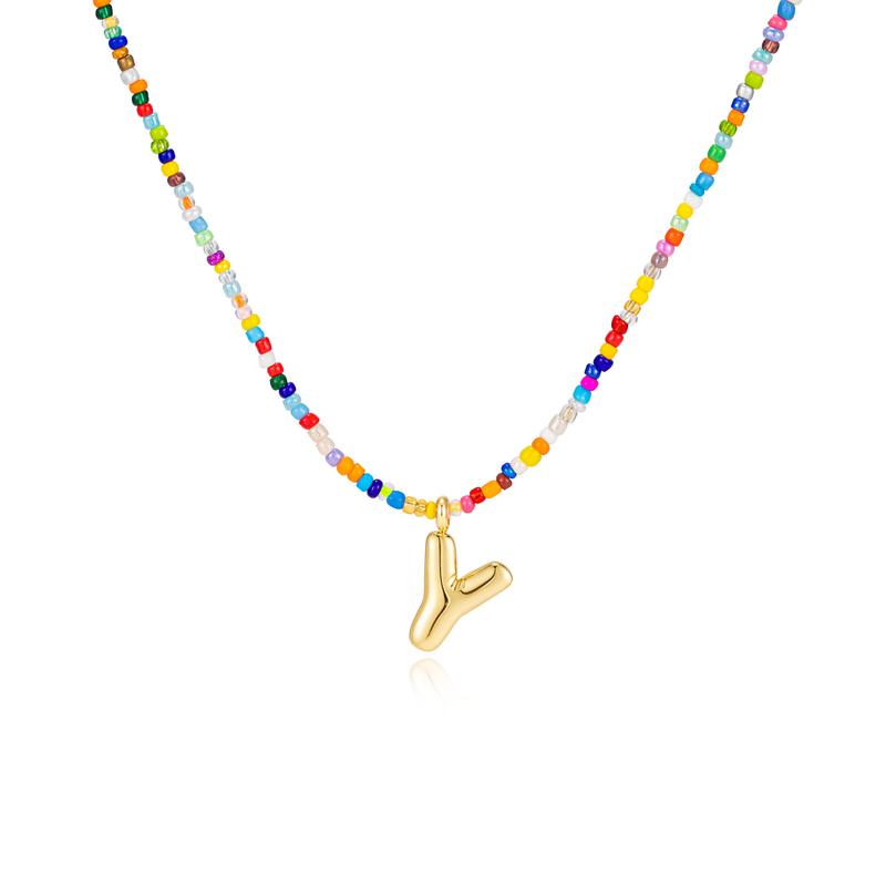 Mila - Colorful Bubble Letter Necklace