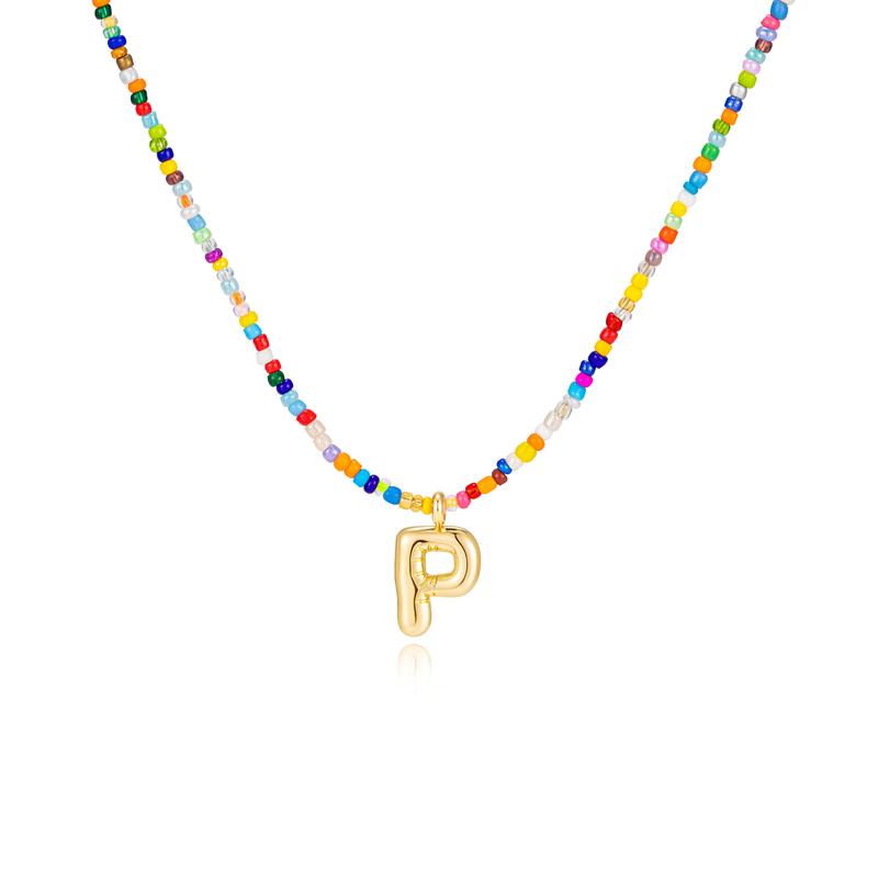 Mila - Colorful Bubble Letter Necklace