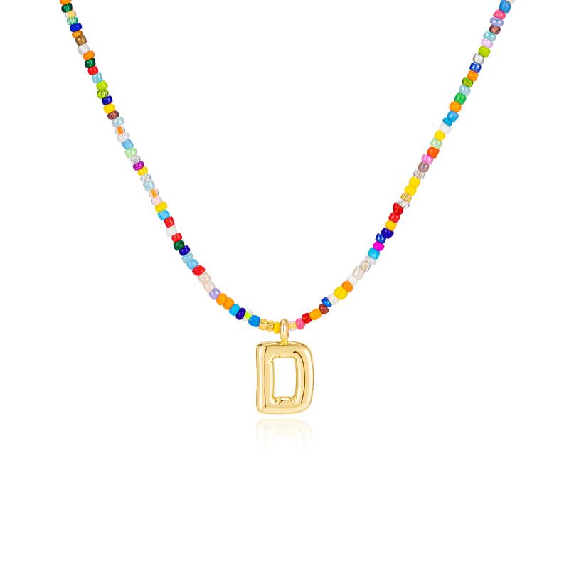 Mila - Colorful Bubble Letter Necklace