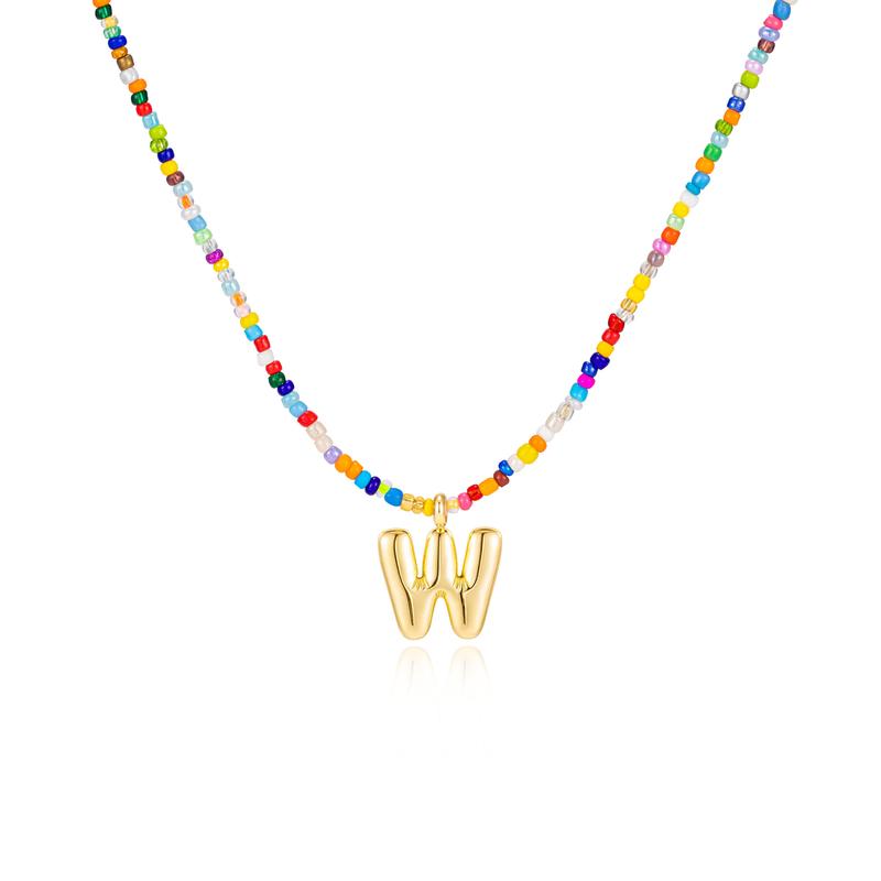 Mila - Colorful Bubble Letter Necklace