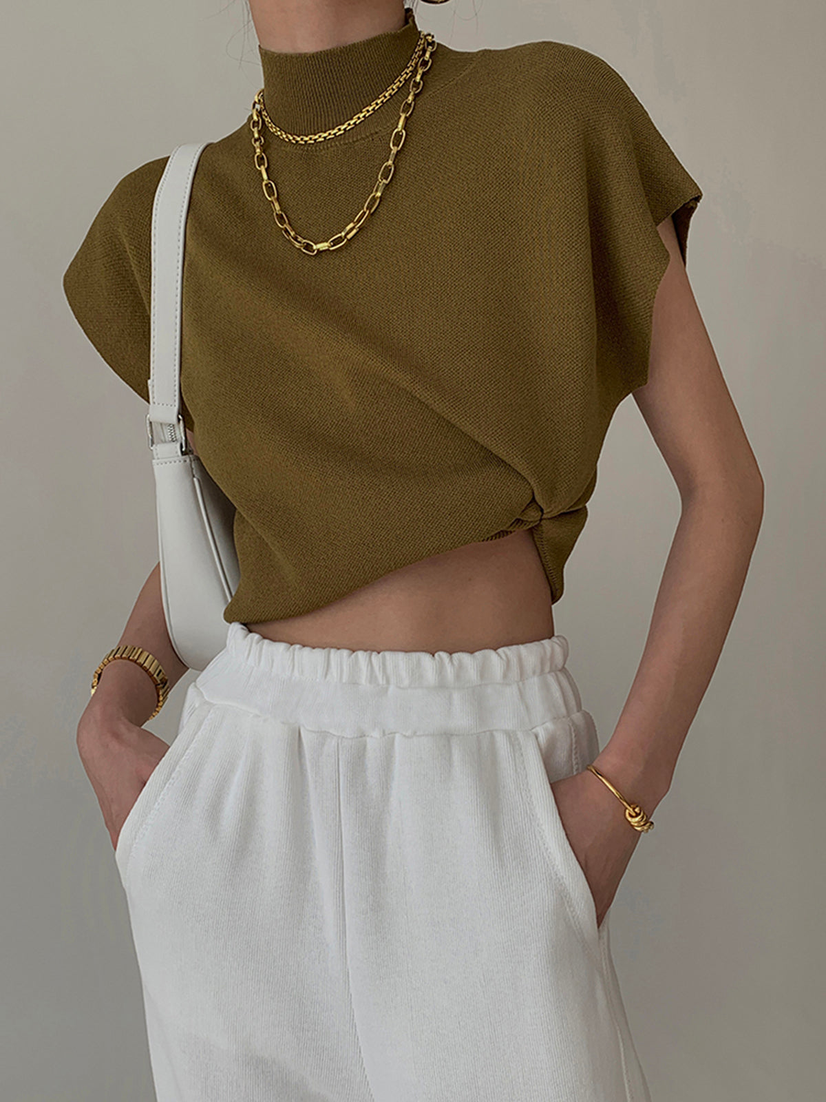 Solid Pullover Sweater Vest