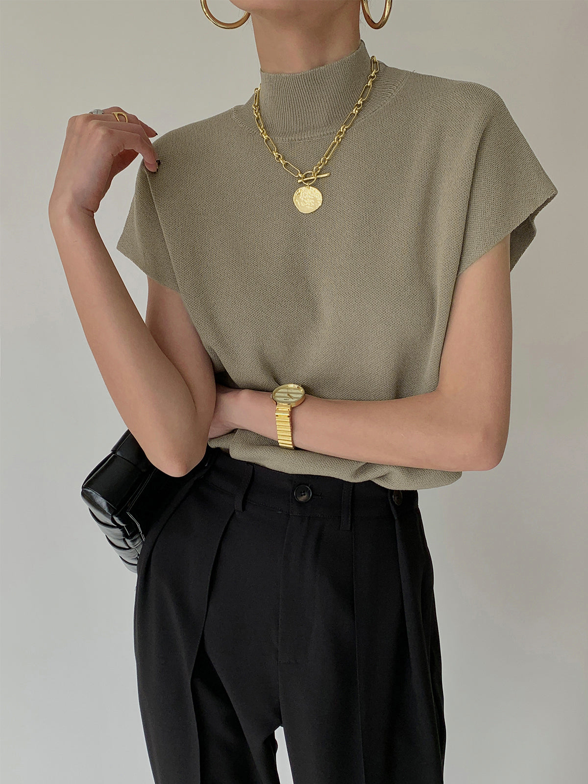 Solid Pullover Sweater Vest