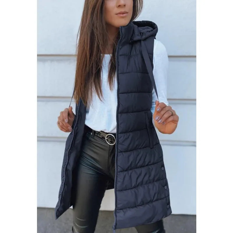 Desire Sleeveless Hooded Waistcoat
