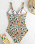 Wendy Floral Print Halter Neck Swimsuit