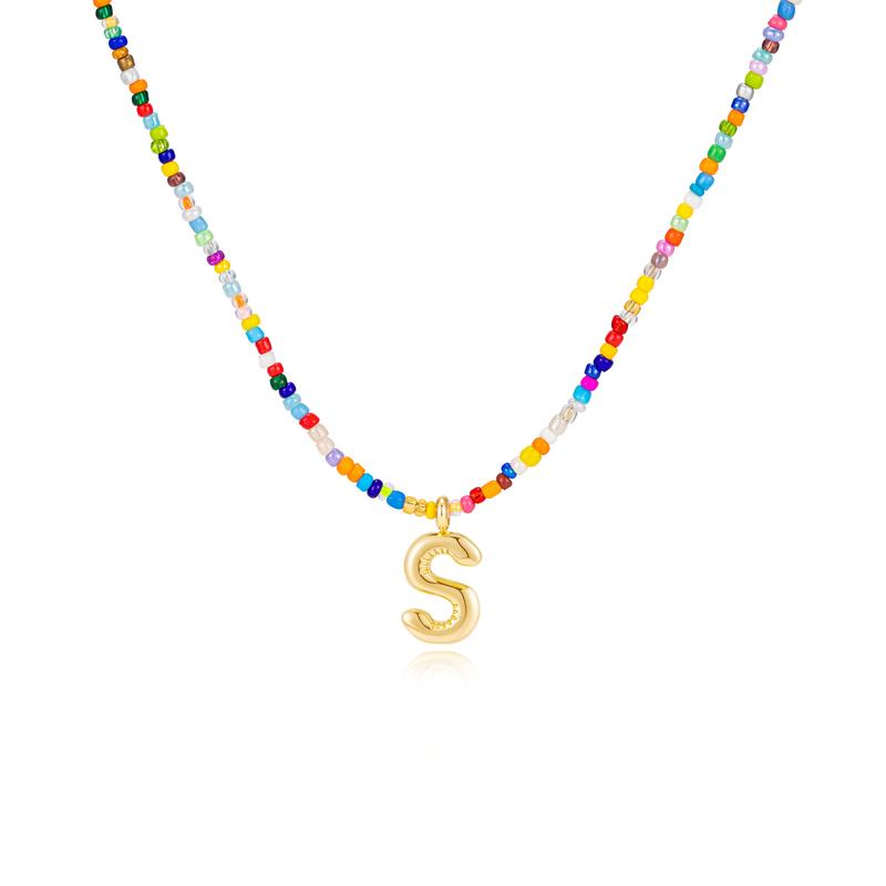 Mila - Colorful Bubble Letter Necklace