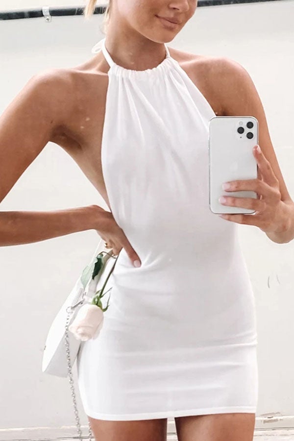 V-Back Flared Jumpsuit Black