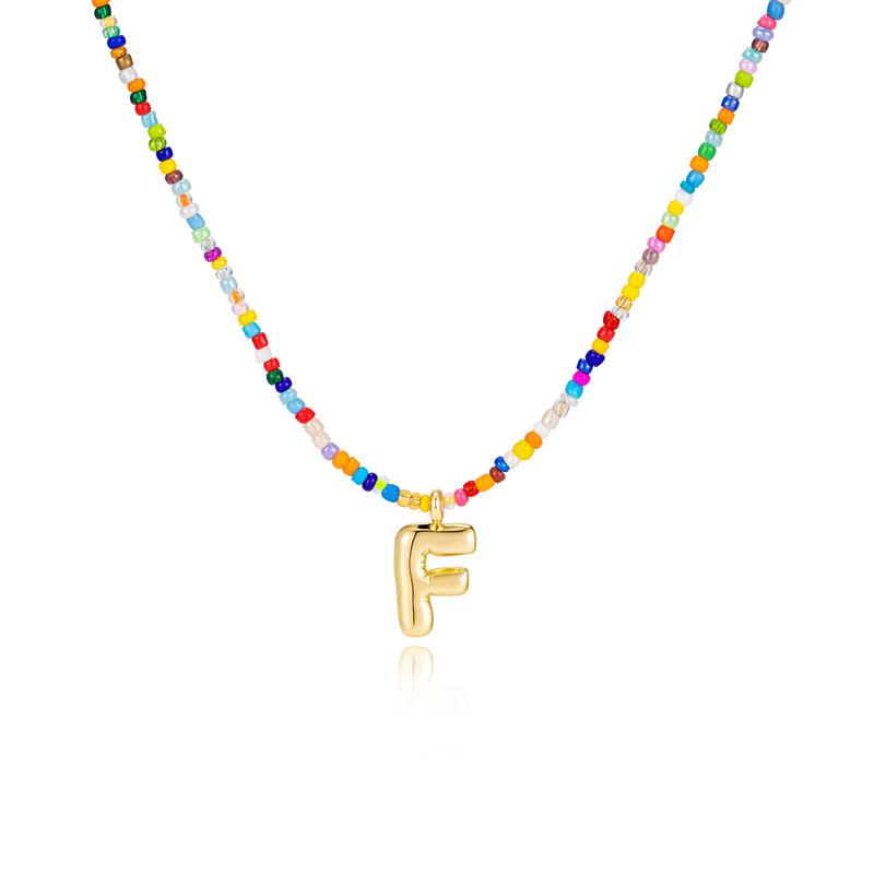 Mila - Colorful Bubble Letter Necklace