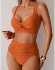 Lindsay Ruched Fabric Bikini