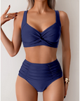 Lindsay Ruched Fabric Bikini