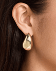 Metal Drop Shaped Earrings
