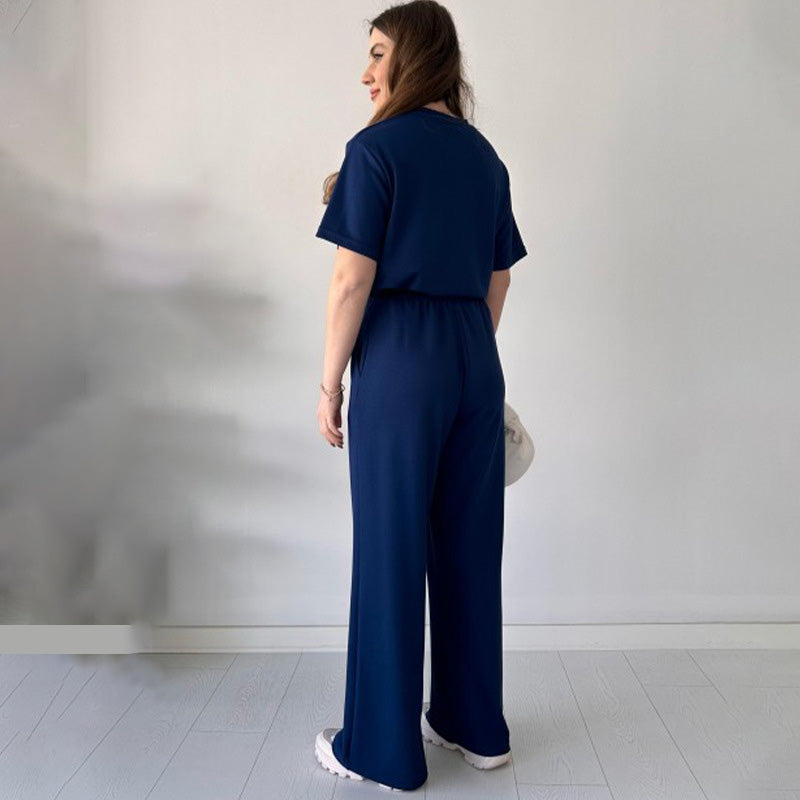 Julia - Casual Round Neck Top And Drawstring Pant